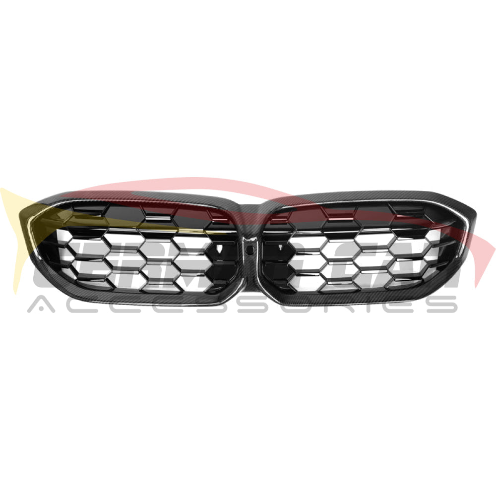 2023+ Bmw 3-Series Diamond Kidney Grilles | G20 Carbon Fiber